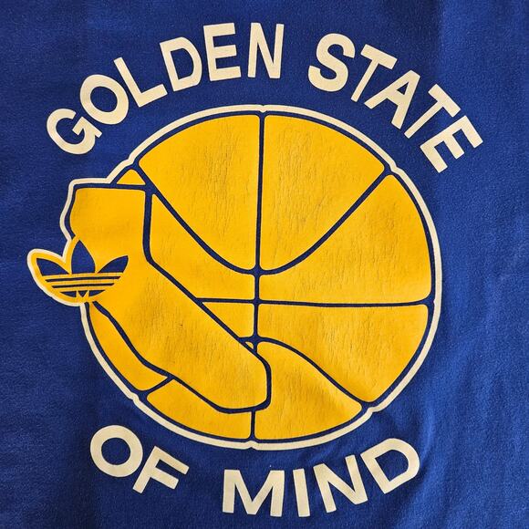 Adidas Golden State Warriors NBA GSW Graphic Blue Shirt Men's Medium | FLAWS - Picture 10 of 16